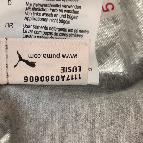 Puma szS Ladies Grey T-Shirt with Silver & Pink Logo on front - Picture 8 of 10